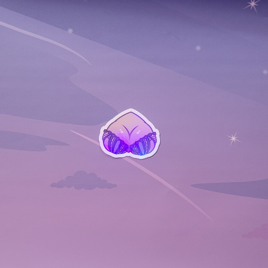 Flowers | Romantic Boobies Holo Sticker