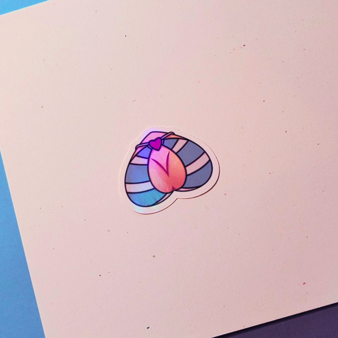 Basic Stripe Boobies Halo Sticker Product Photo 2