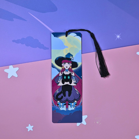 Full Moon Witch Laminated Bookmark w/tassel