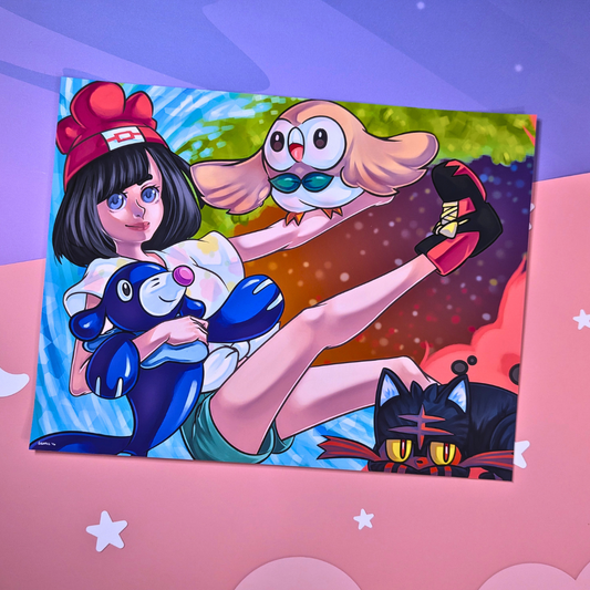 Pokemon Starters Gen VII Print [TO BE DISCONTINUED]