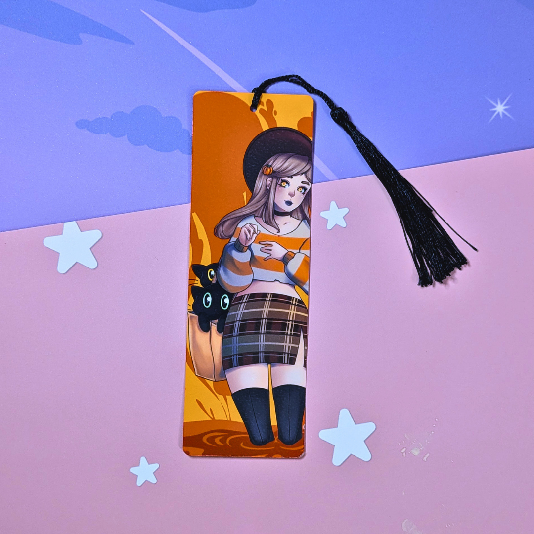 Fall Latte Laminated Bookmark w/tassel