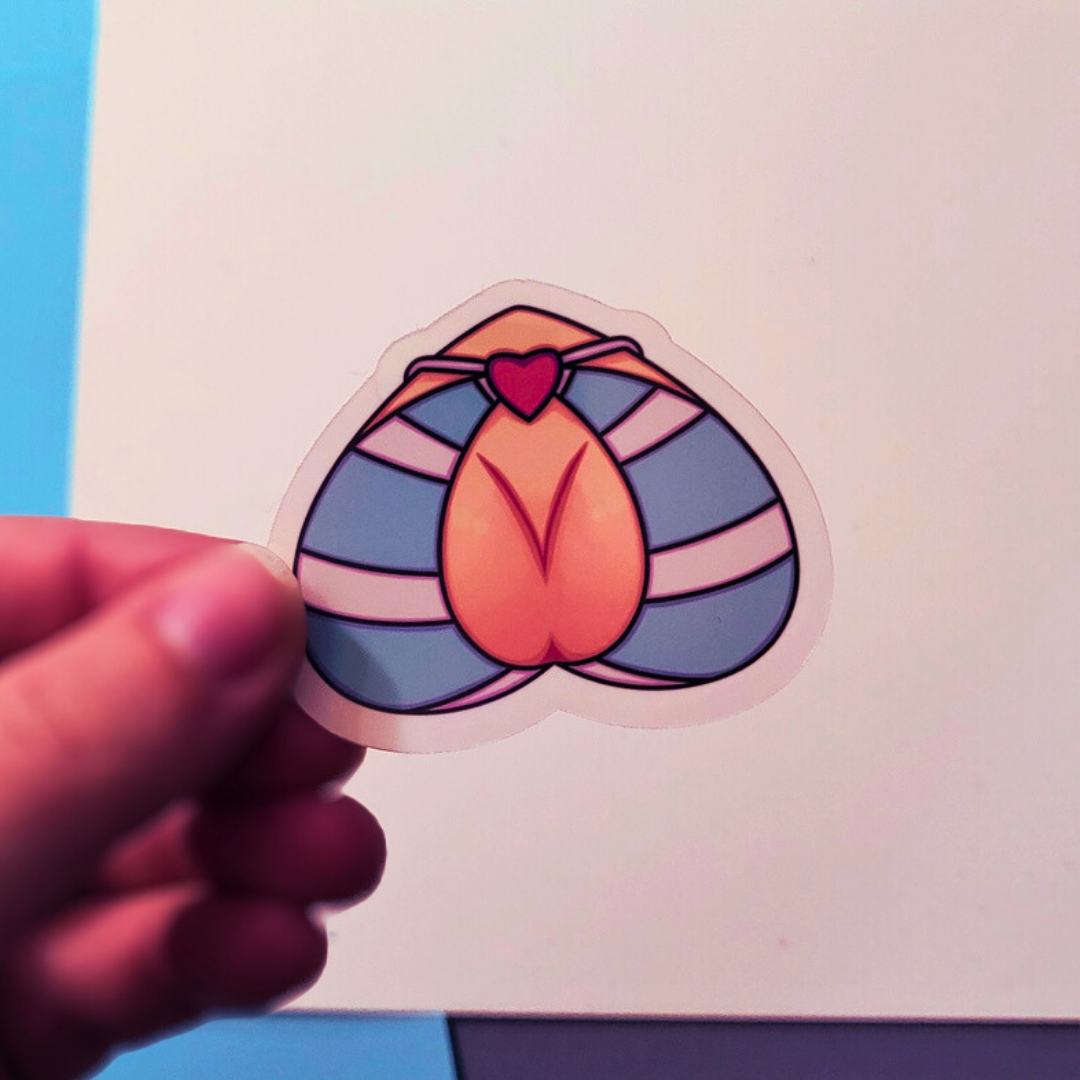 Basic Stripe Boobies Halo Sticker Product Photo 1