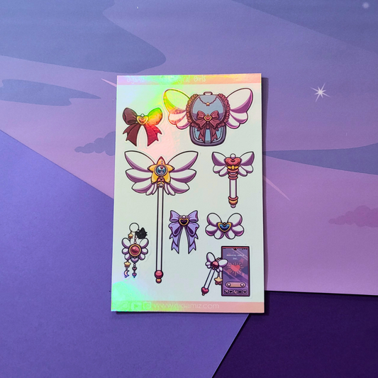 Magical Girl Accessories Holo Sticker Sheet Product Photo 2