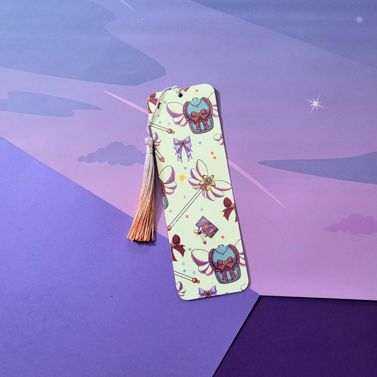 Magical Girl Accessories Laminated Bookmark w\tassel White Product Photo Front 